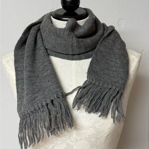 Pendleton Charcoal Fringe Scarf